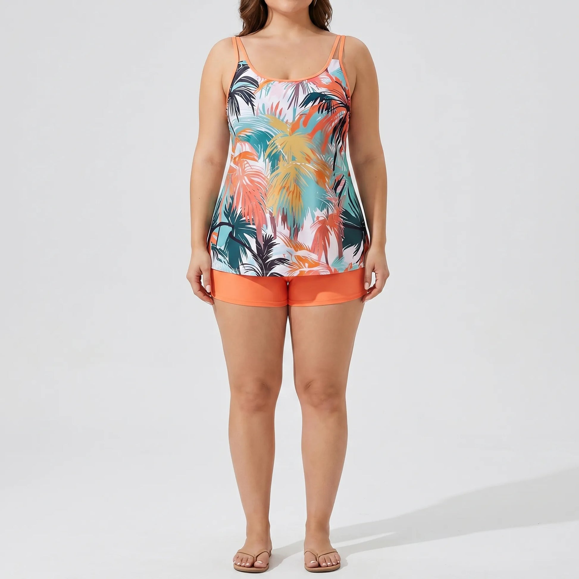 Tankini Große Größen Mit Tropen-Print - Lucy