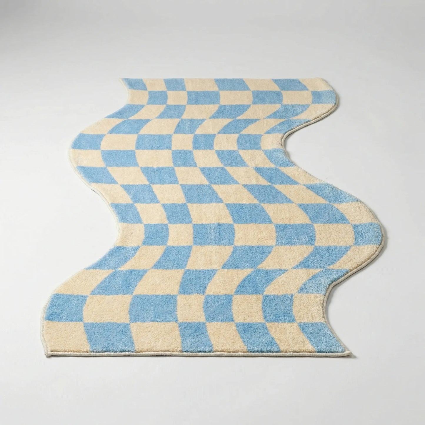 Teppich Mit Wellen-Karo - PastelWave