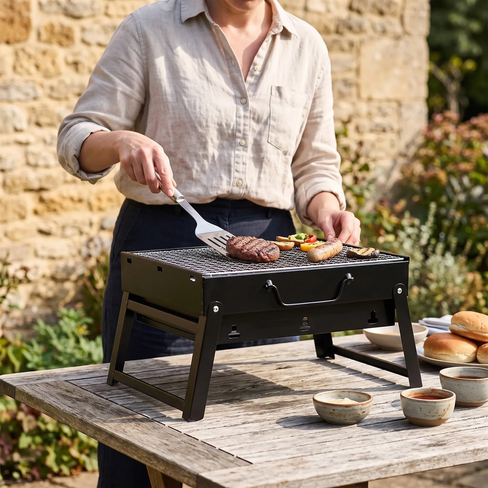 Tragbarer Klapp-Kohlegrill - Cinderkin