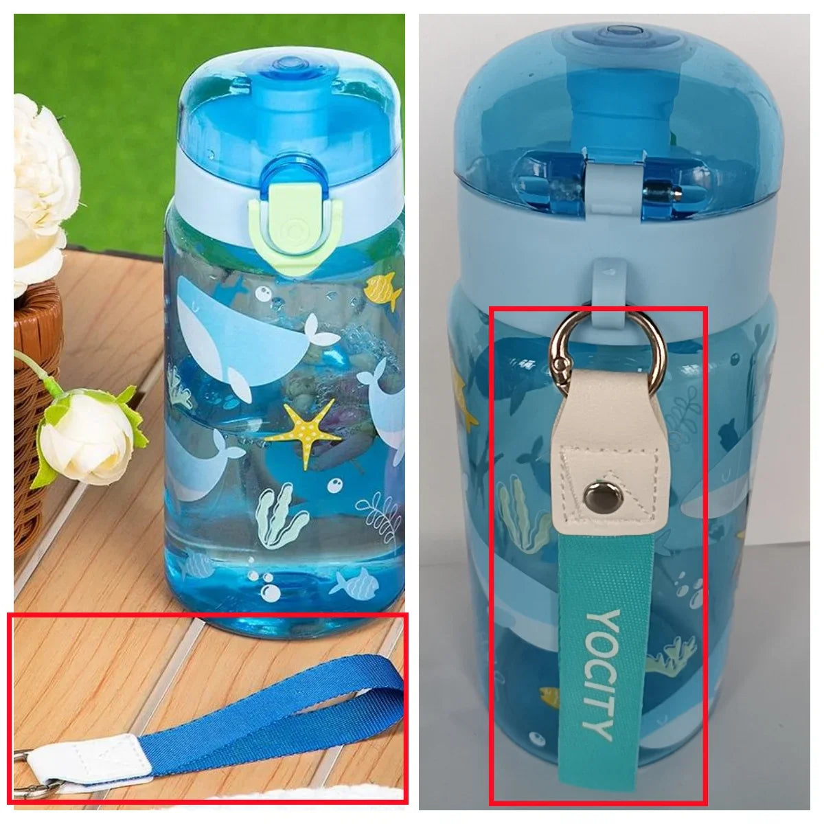 Transparente Trinkflasche Kinder Mit Print - Zydro