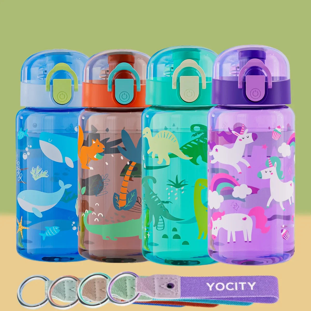 Transparente Trinkflasche Kinder Mit Print - Zydro