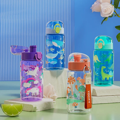 Transparente Trinkflasche Kinder Mit Print - Zydro