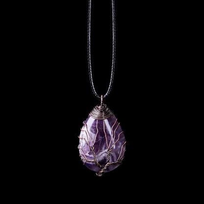 Tropfenförmige Kette - AmethystDream