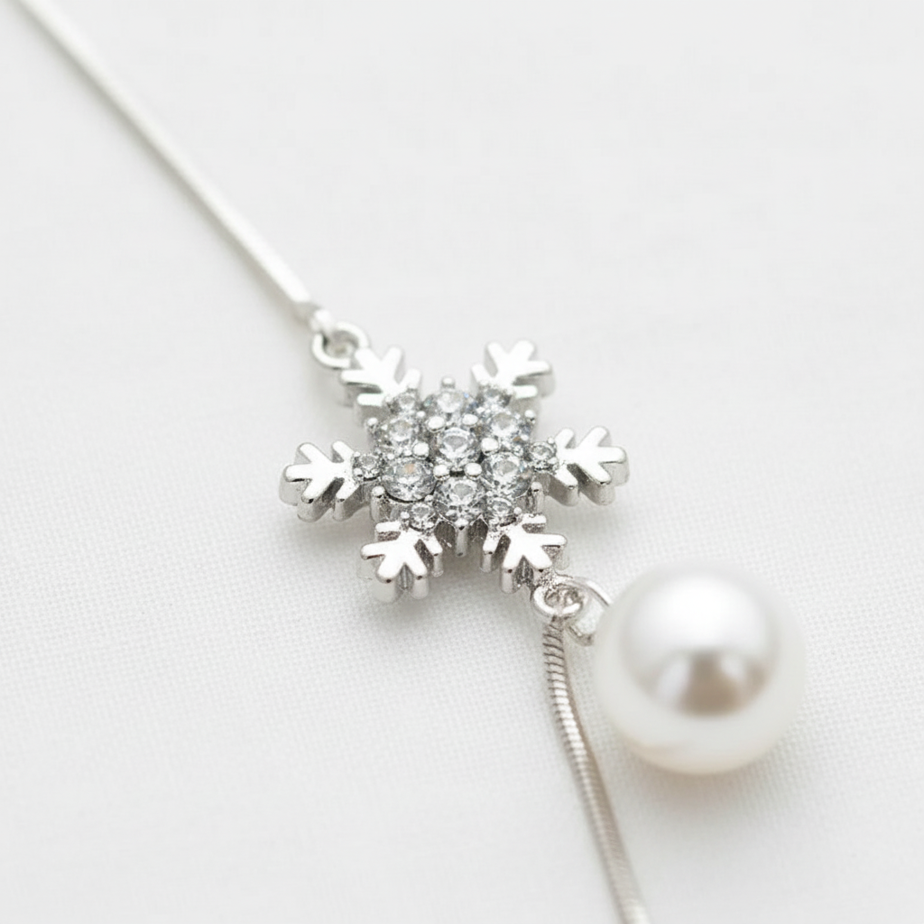Tropfenohrringe Mit Schneeflocken - SnowflakeShine