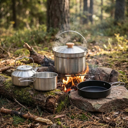 Umfangreiches Camping-Kochset -  Campkit