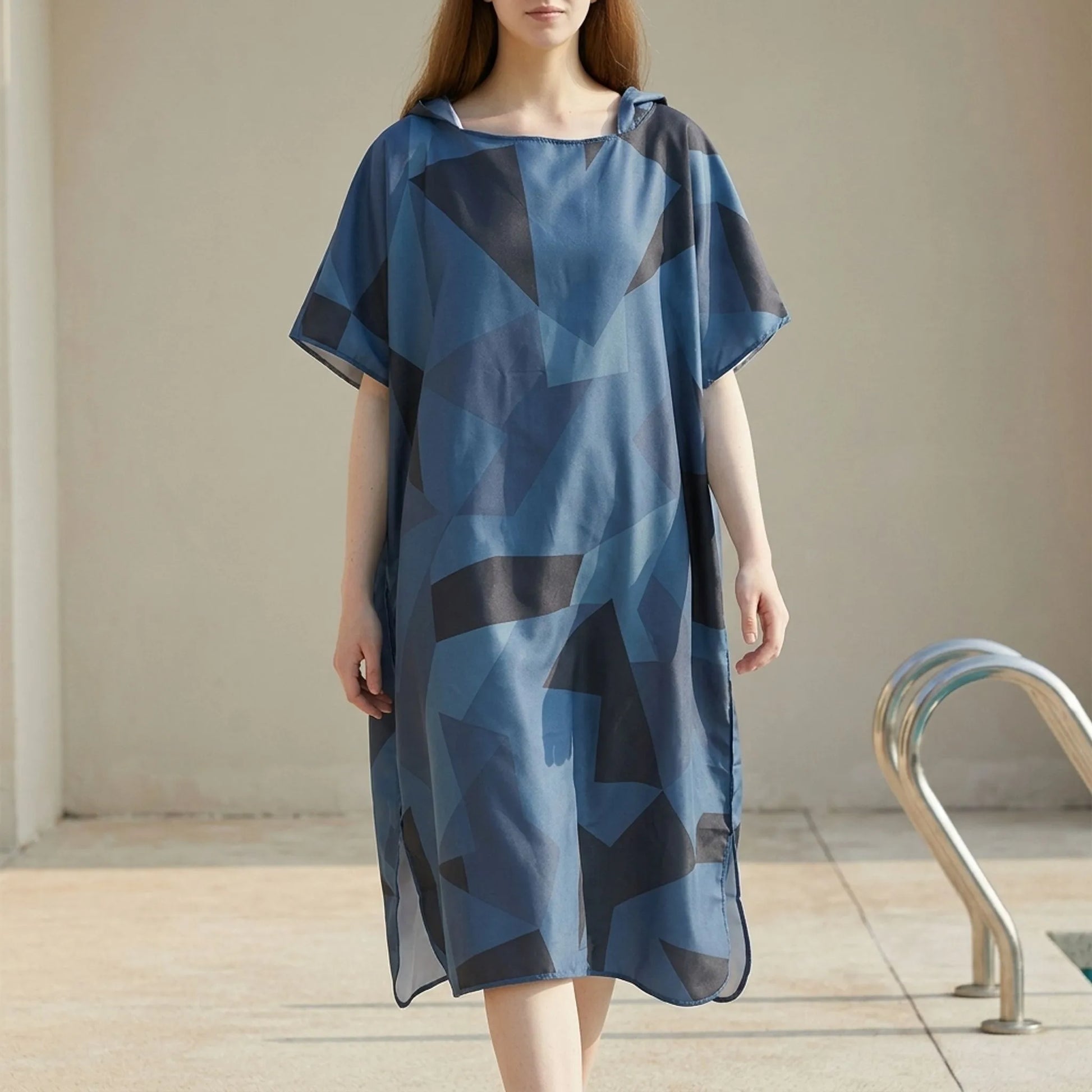 Umziehponcho Mit Geometrischem Muster - Loomera