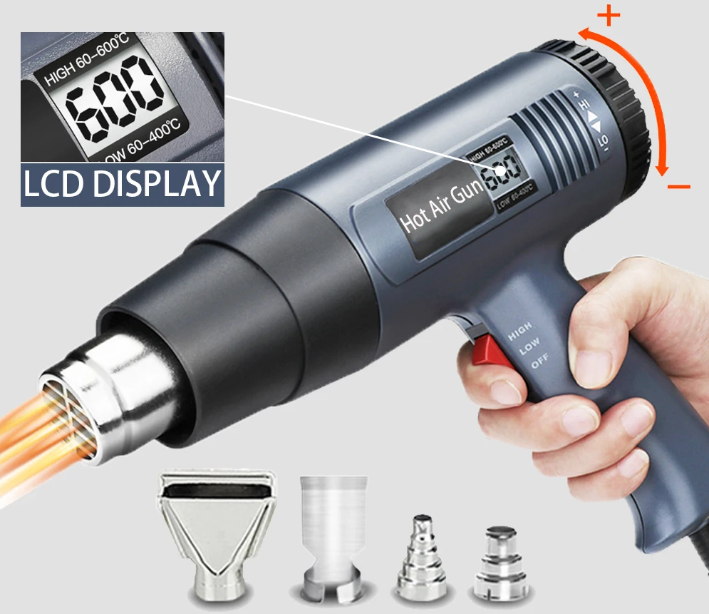 2000W Industrie-Elektrowärmegebläse mit digitaler LCD-Anzeige und einstellbarer Temperatur – ProTherm
