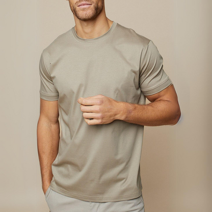 Glänzendes & Weiches Herren T-Shirt aus Mercerisierter Baumwolle – Leon