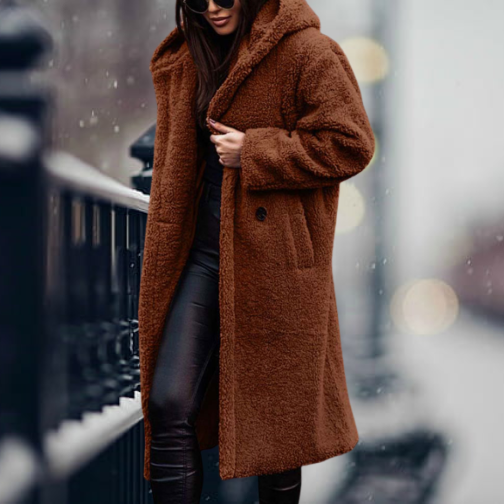 Warme und Stilvolle Lange Winterjacke – Amara