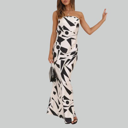 Trägerloses Maxikleid mit Lässiger Passform – Jade