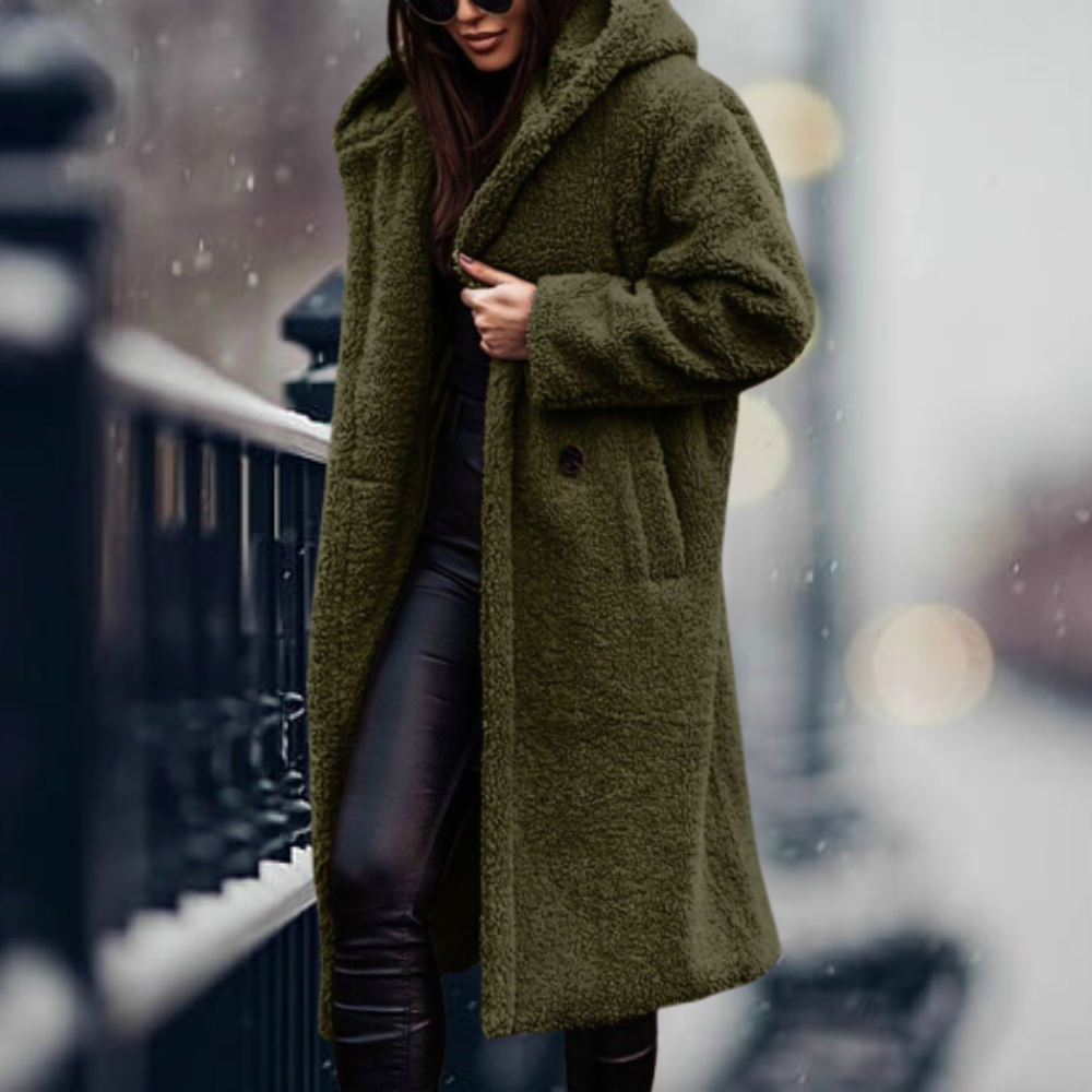 Warme und Stilvolle Lange Winterjacke – Amara