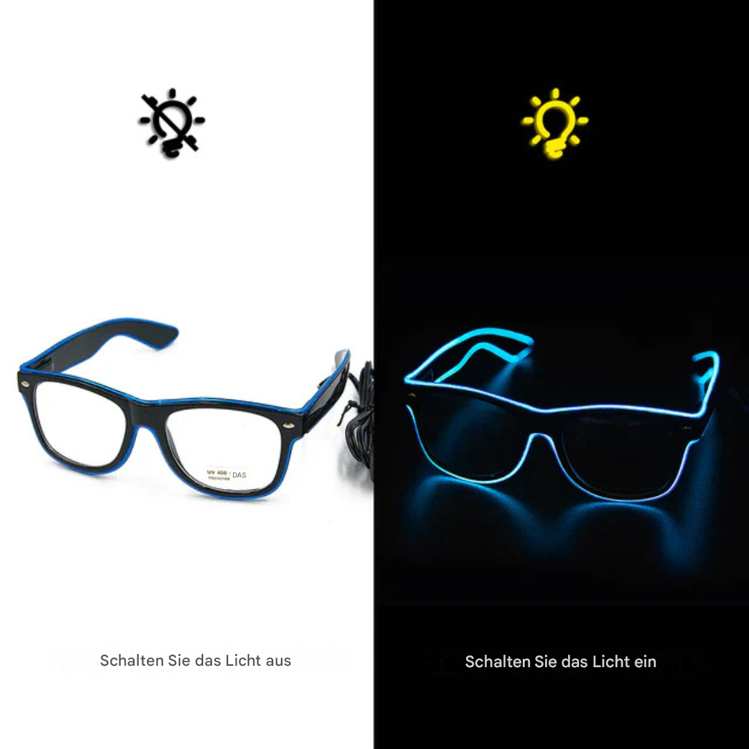 Leuchtende Neonbrille - LumaGlow