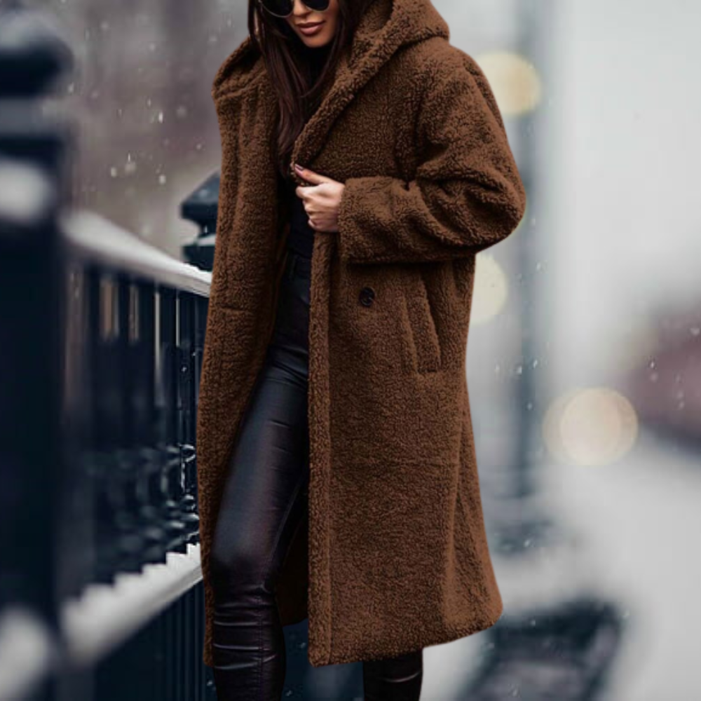 Warme und Stilvolle Lange Winterjacke – Amara