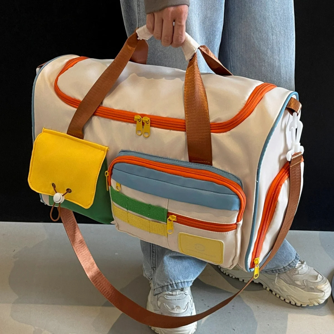Leichtgewicht Duffeltas mit Farbblöcken - FlexaBag