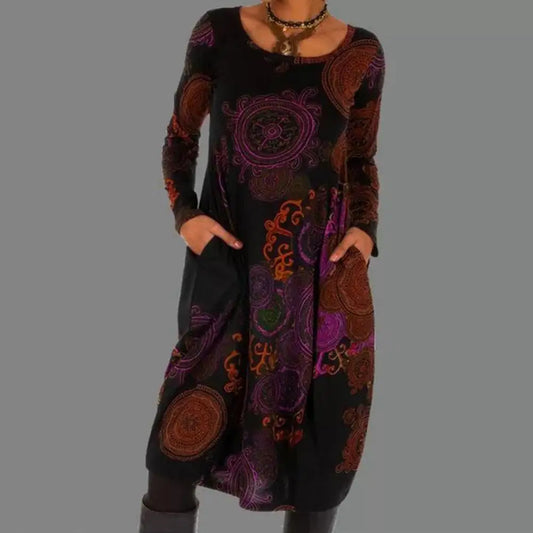 Retro-Boho-Kleid – Elena
