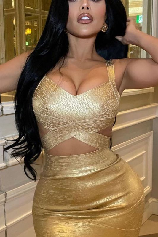V Ausschnitt Wickel Crop Top - Ceyda