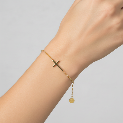 Vergoldetes Edelstahlarmband - CrossJewelry