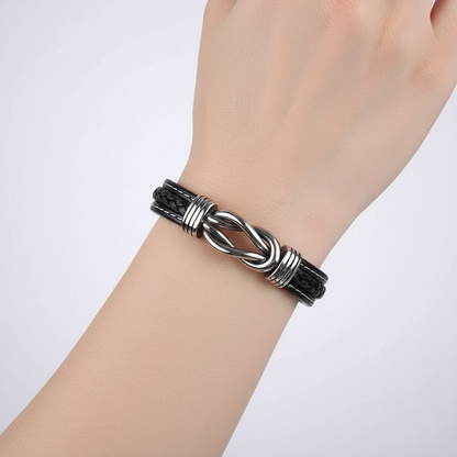 Verstellbares Lederarmband - KnotFashion
