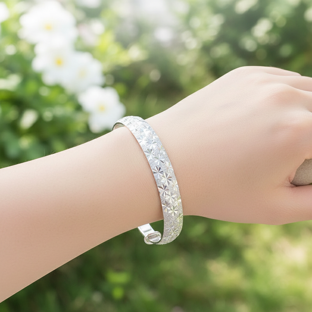 Verstellbares Silberarmband - ShimmerBangle