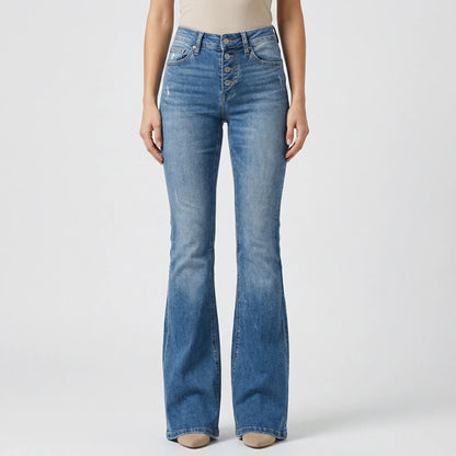 Vintage-Inspired Flare Leg Jeans - Elisa