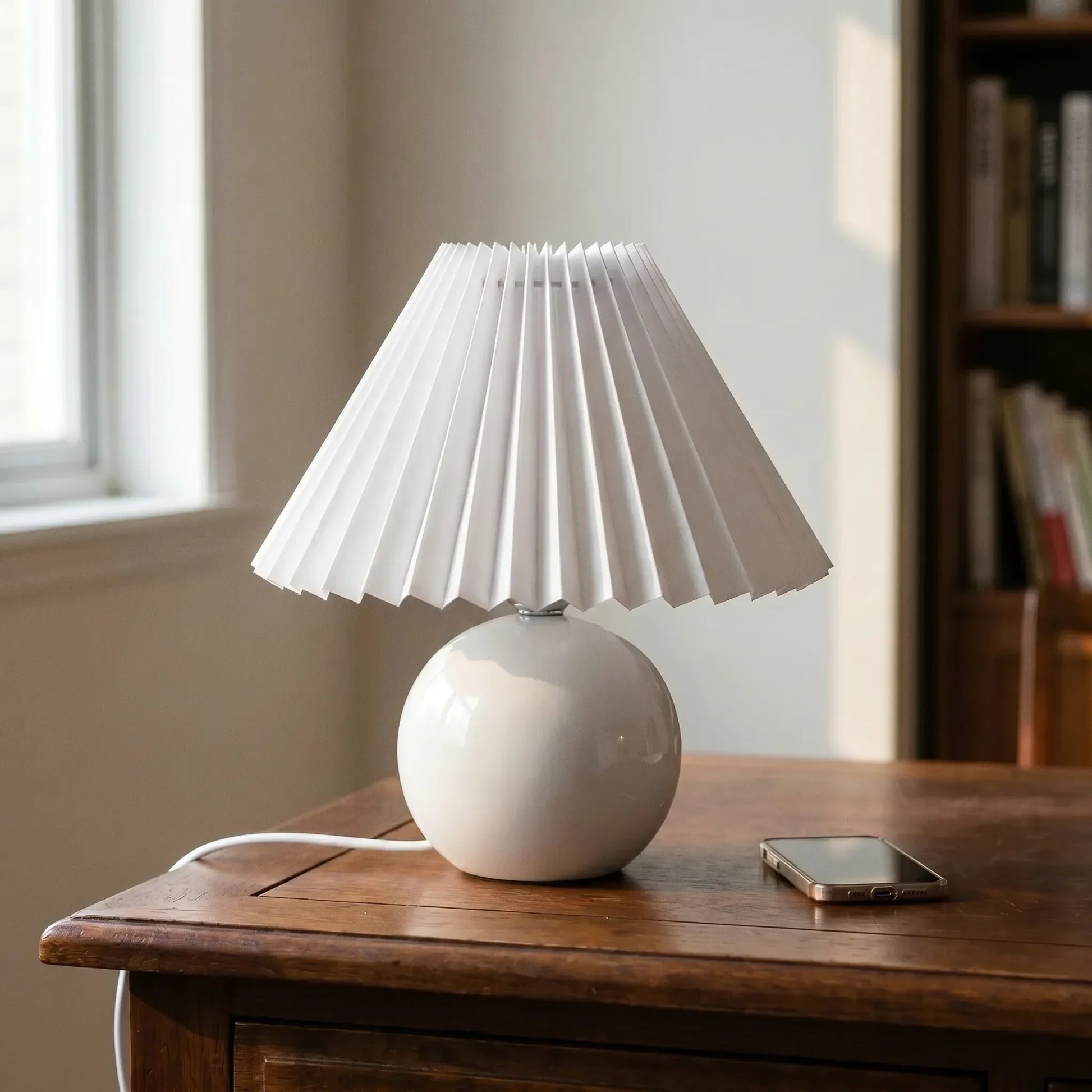 Vintage Pleated Shade Table Lamp -  Plissara