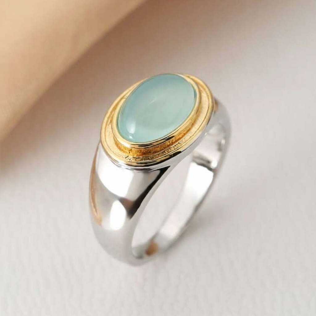 Vintage Ring Mit Grünem Stein - LyaRing