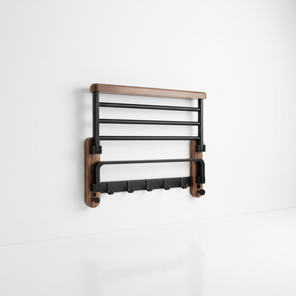 Wandmontiertes Holzhandtuchregal - Rackhaven