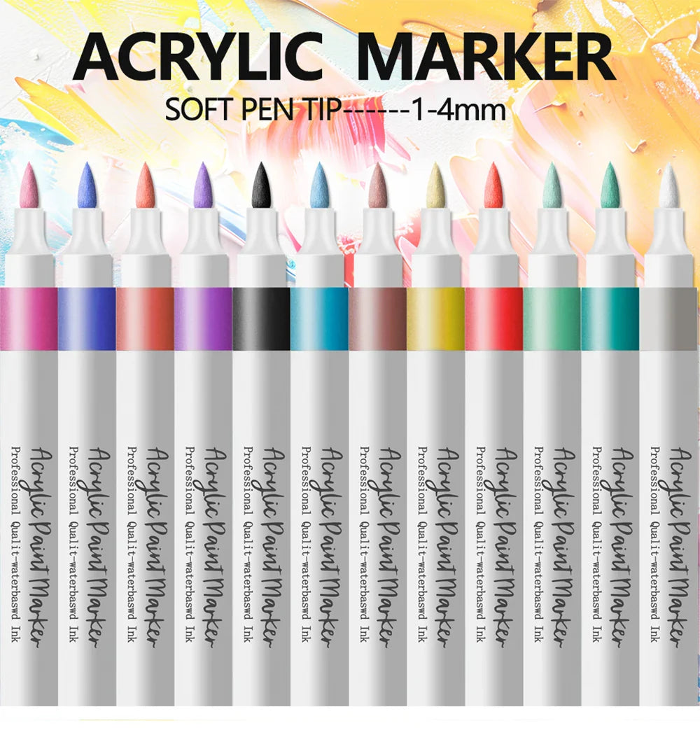 Wasserbasierte Acrylmarker Mit Weicher Spitze - Tintaro