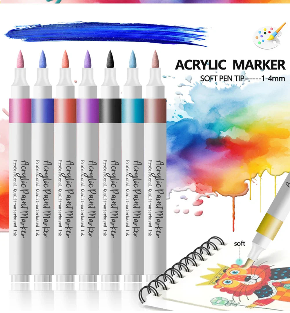 Wasserbasierte Acrylmarker Mit Weicher Spitze - Tintaro