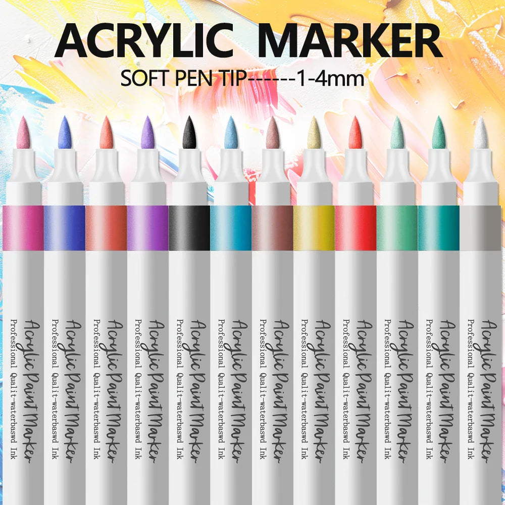 Wasserbasierte Acrylmarker Mit Weicher Spitze - Tintaro