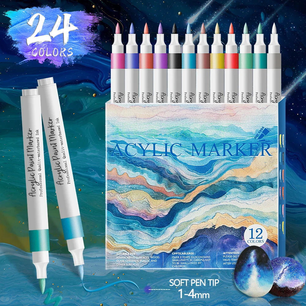 Wasserbasierte Acrylmarker Mit Weicher Spitze - Tintaro