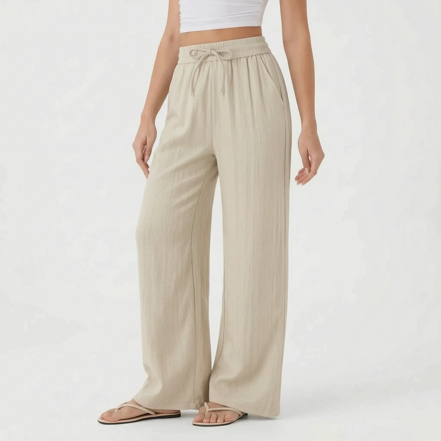 Weit Geschnittene Freizeithose - Flowara