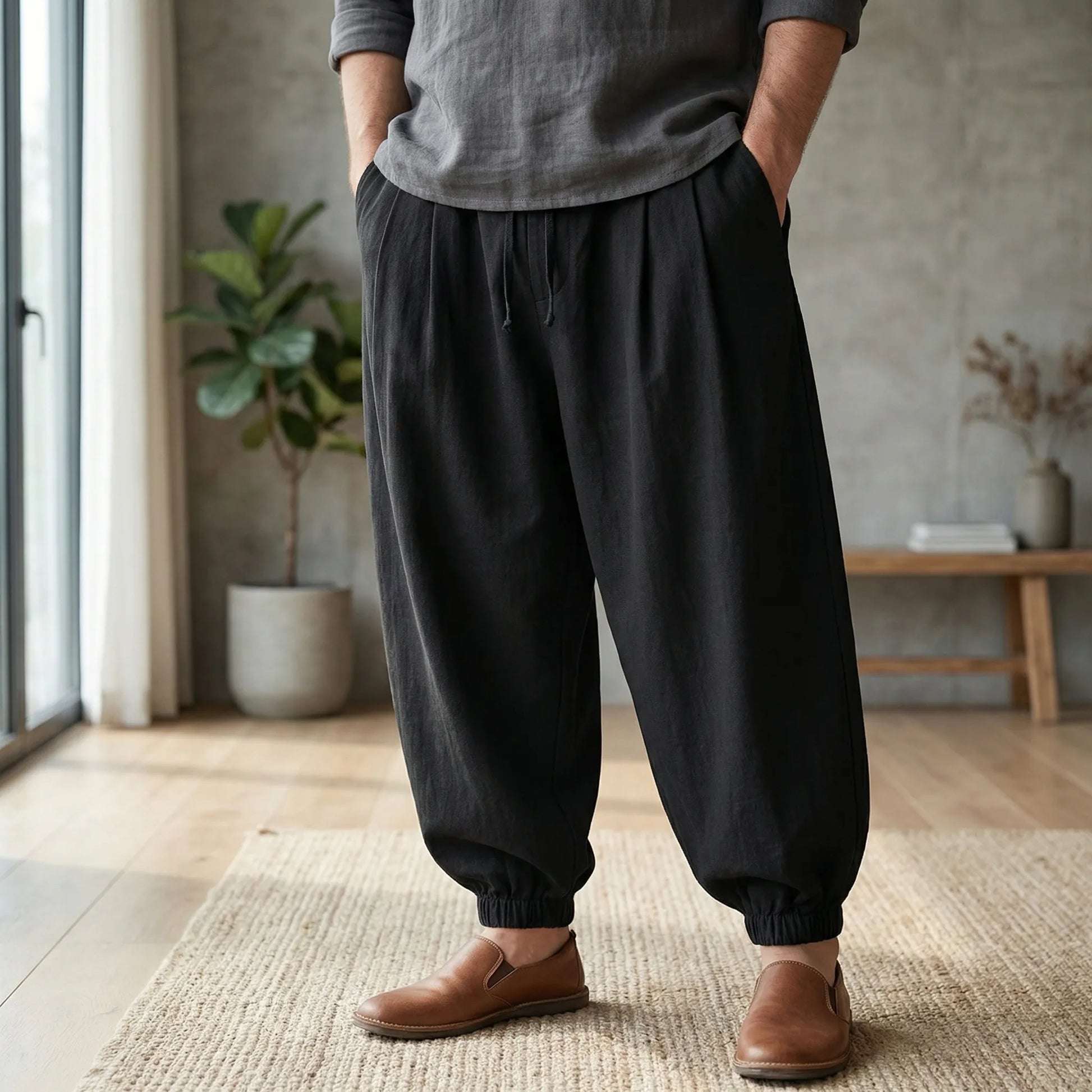 Weit Geschnittene Herrenhose In Übergröße - Leon