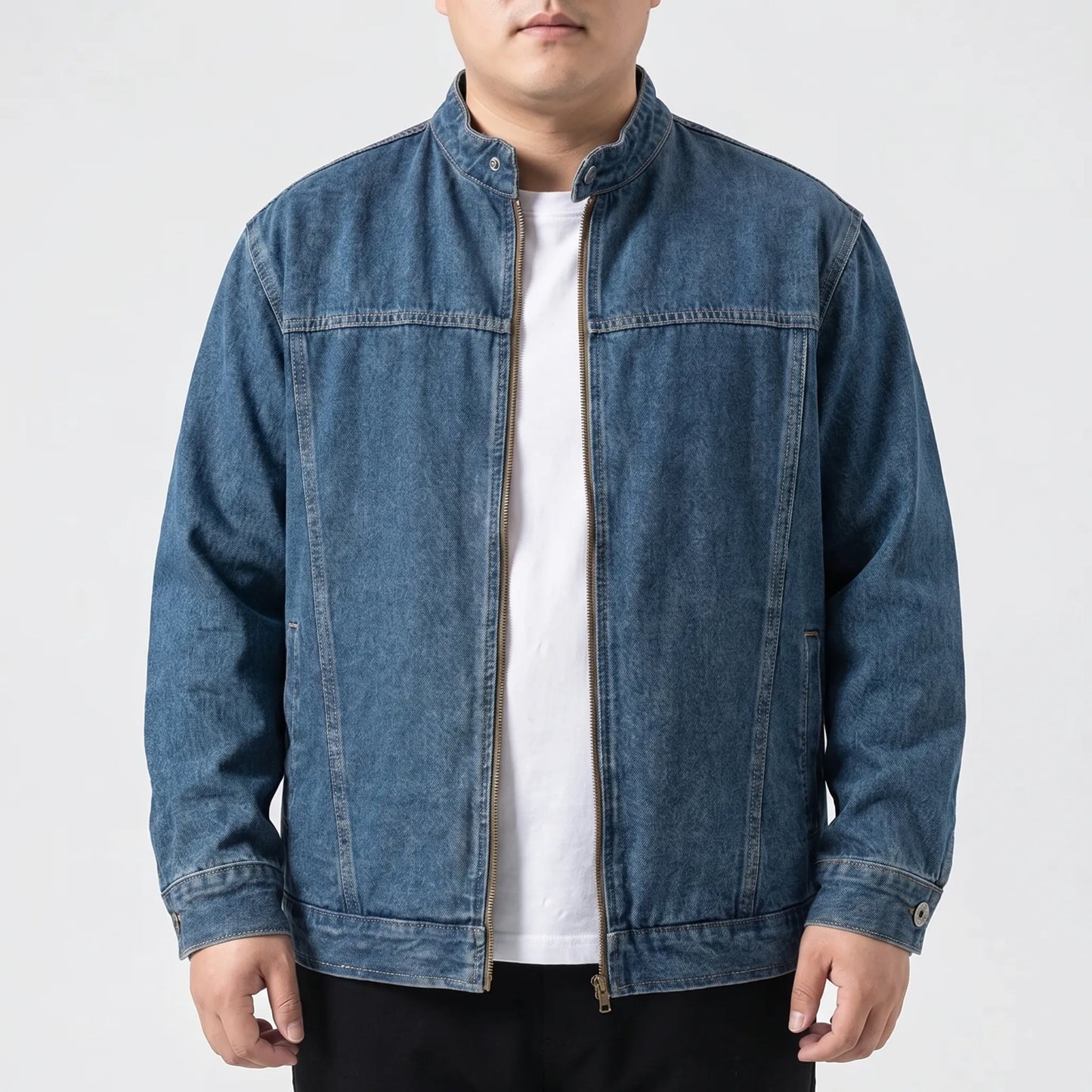 Weit Geschnittene Jeansjacke Mit Reißverschluss - Dean