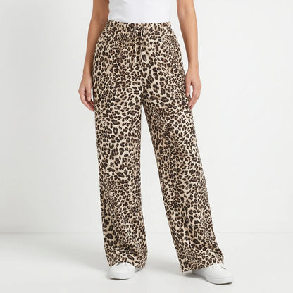 Weit Geschnittene Leopardenhose - Leopara
