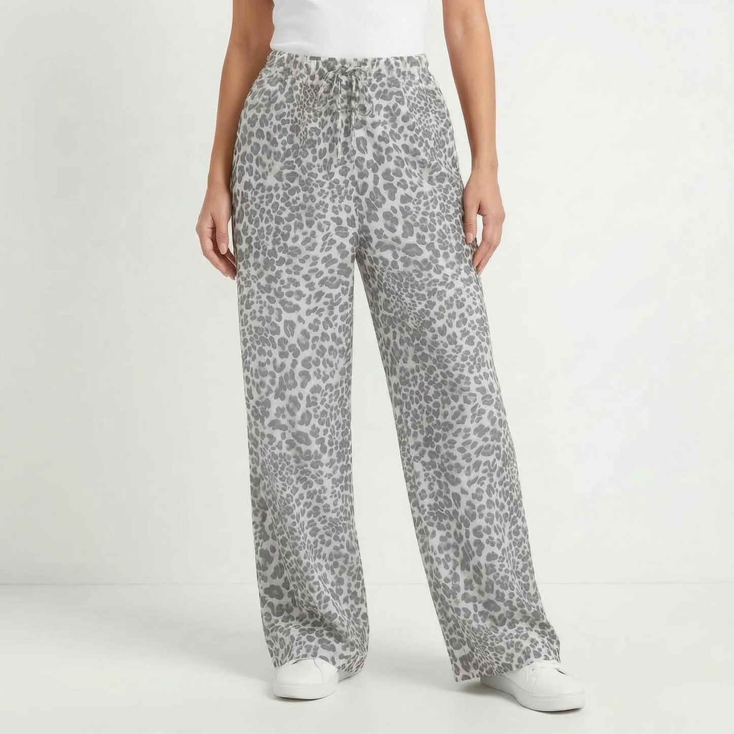 Weit Geschnittene Leopardenhose - Leopara