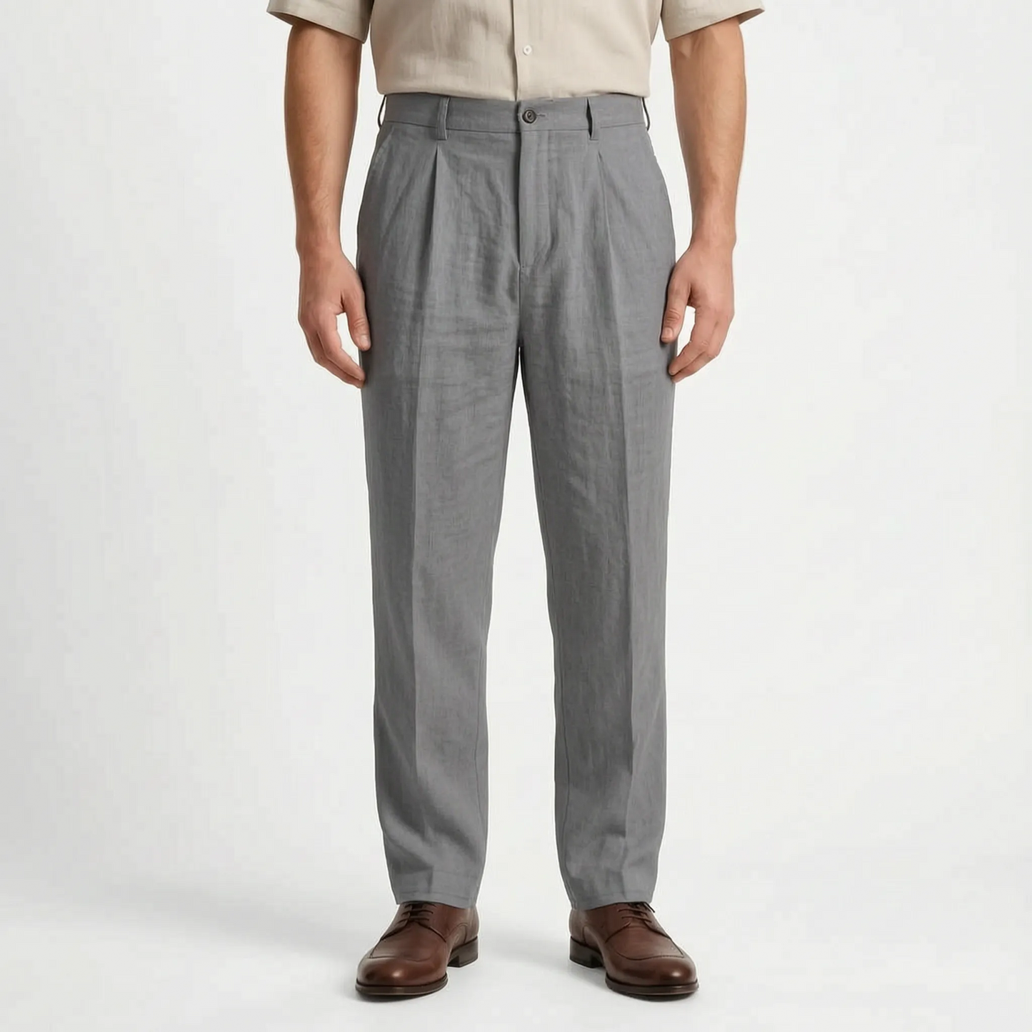 Weite Stoffhose Mit Geradem Bein -  Brent