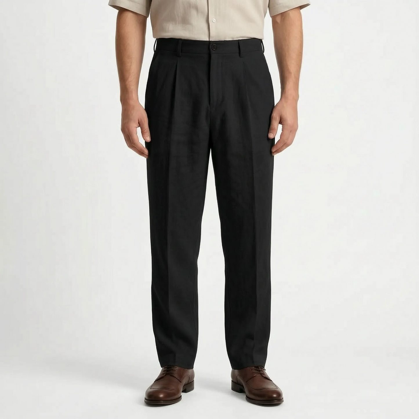 Weite Stoffhose Mit Geradem Bein -  Brent