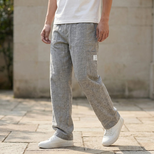 Weite Stoffhose Mit Geradem Bein -  Neal