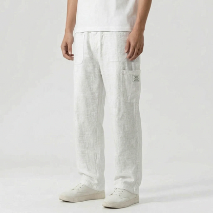 Weite Stoffhose Mit Geradem Bein -  Neal