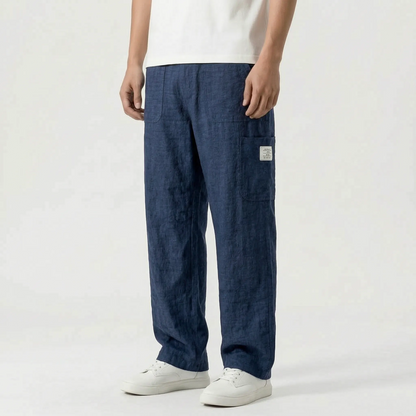 Weite Stoffhose Mit Geradem Bein -  Neal