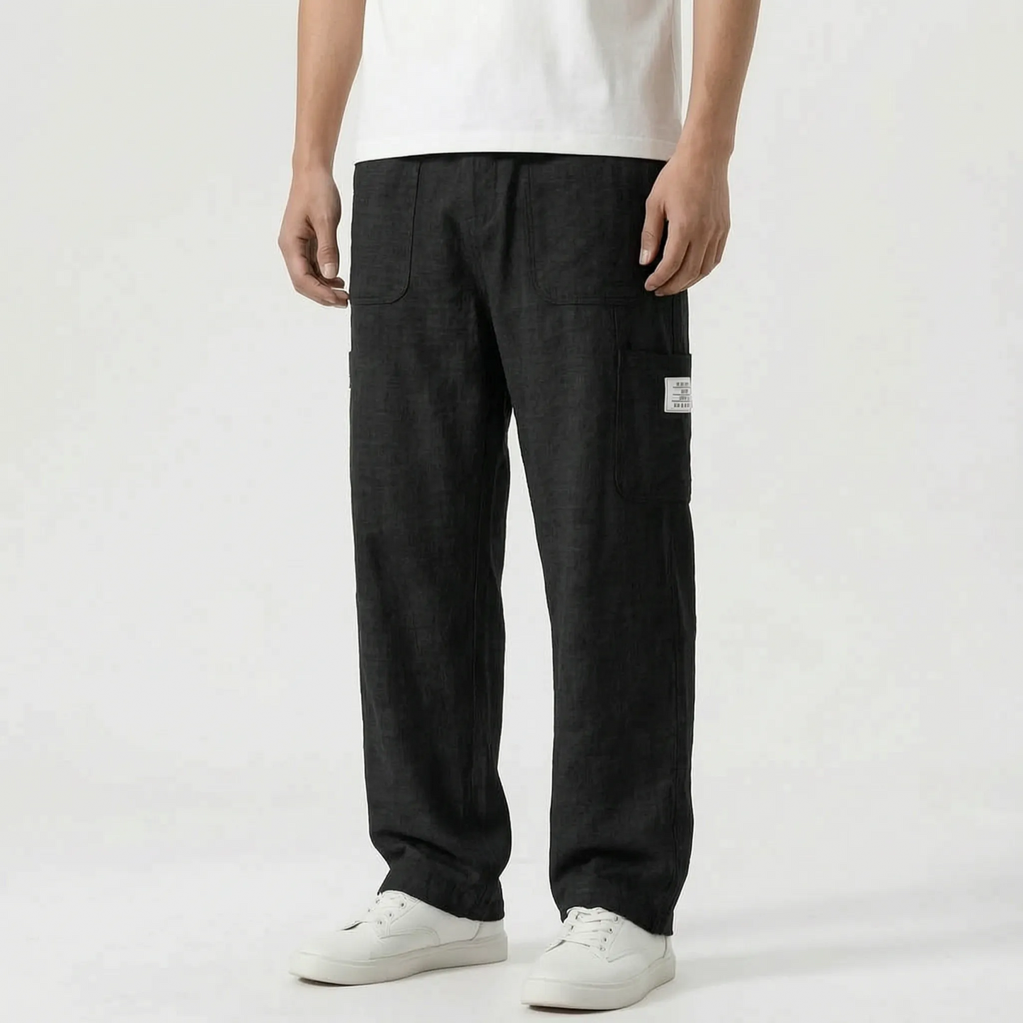 Weite Stoffhose Mit Geradem Bein -  Neal
