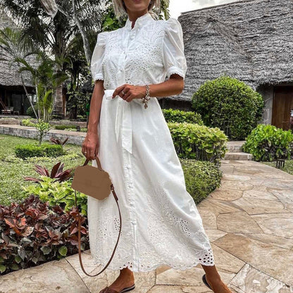 Maxi Kleid mit Stickerei – Celeste