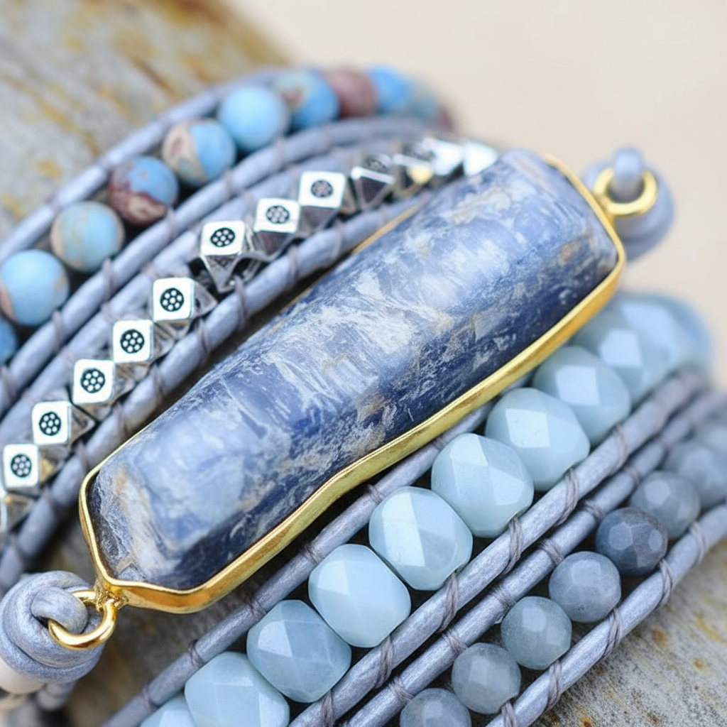 Wickelarmband Mit Edelsteinen - AurinaWrap
