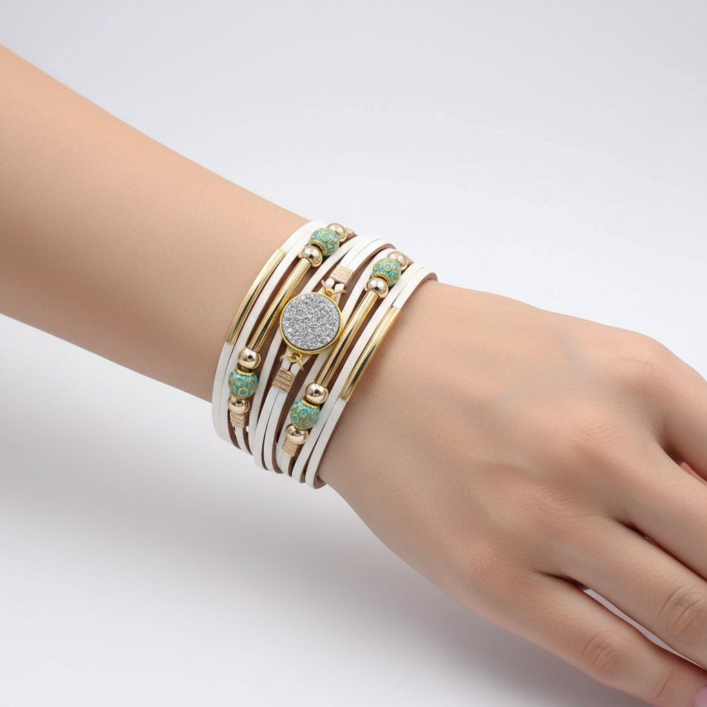 Wickelarmband Mit Perlen - BohoVibe