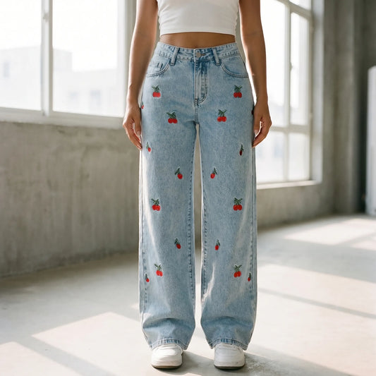 Wide Leg Jeans High Waist -  Lola