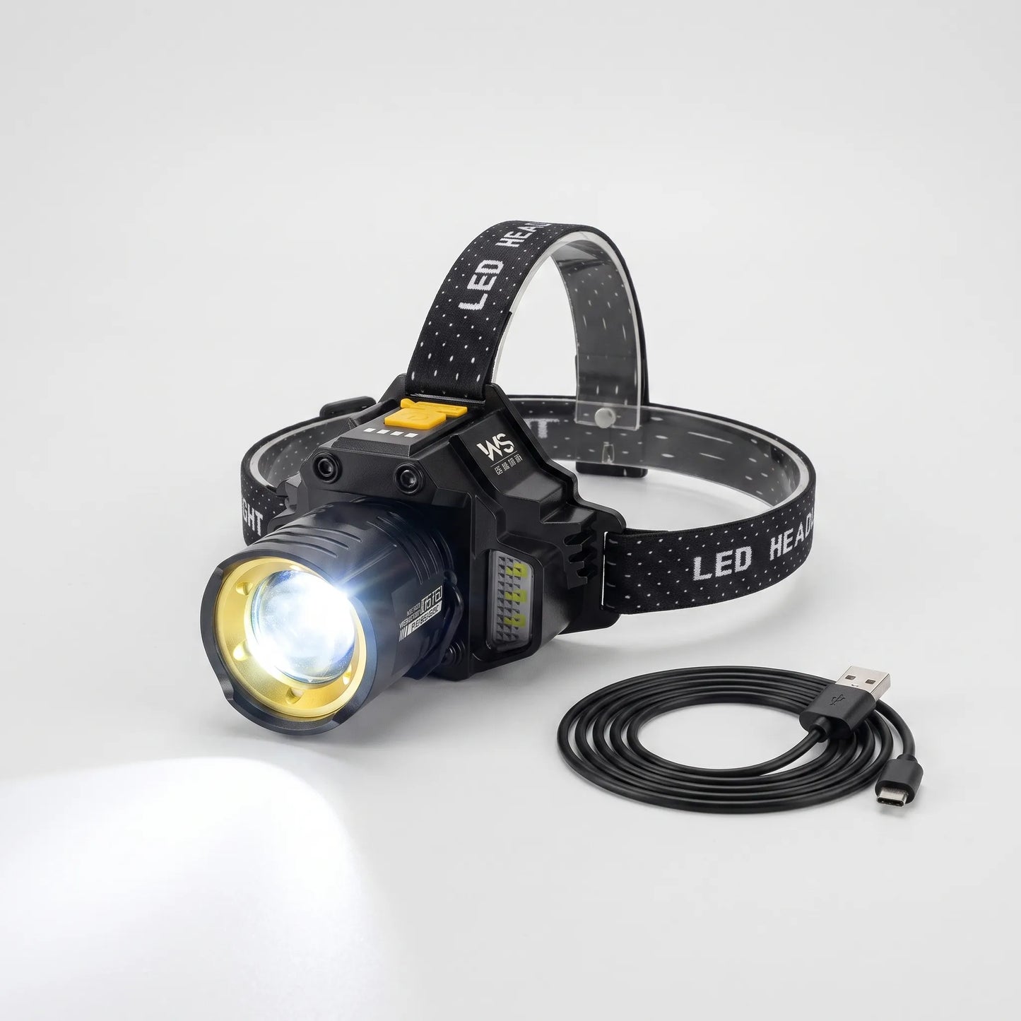 Wiederaufladbare COB-LED-Stirnlampe -  Lumabeam