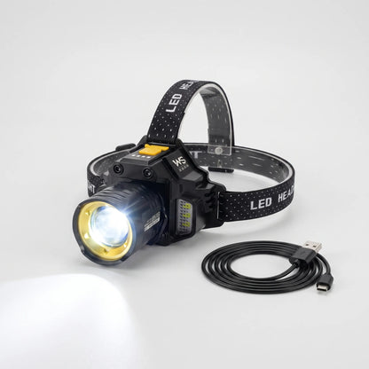 Wiederaufladbare COB-LED-Stirnlampe -  Lumabeam