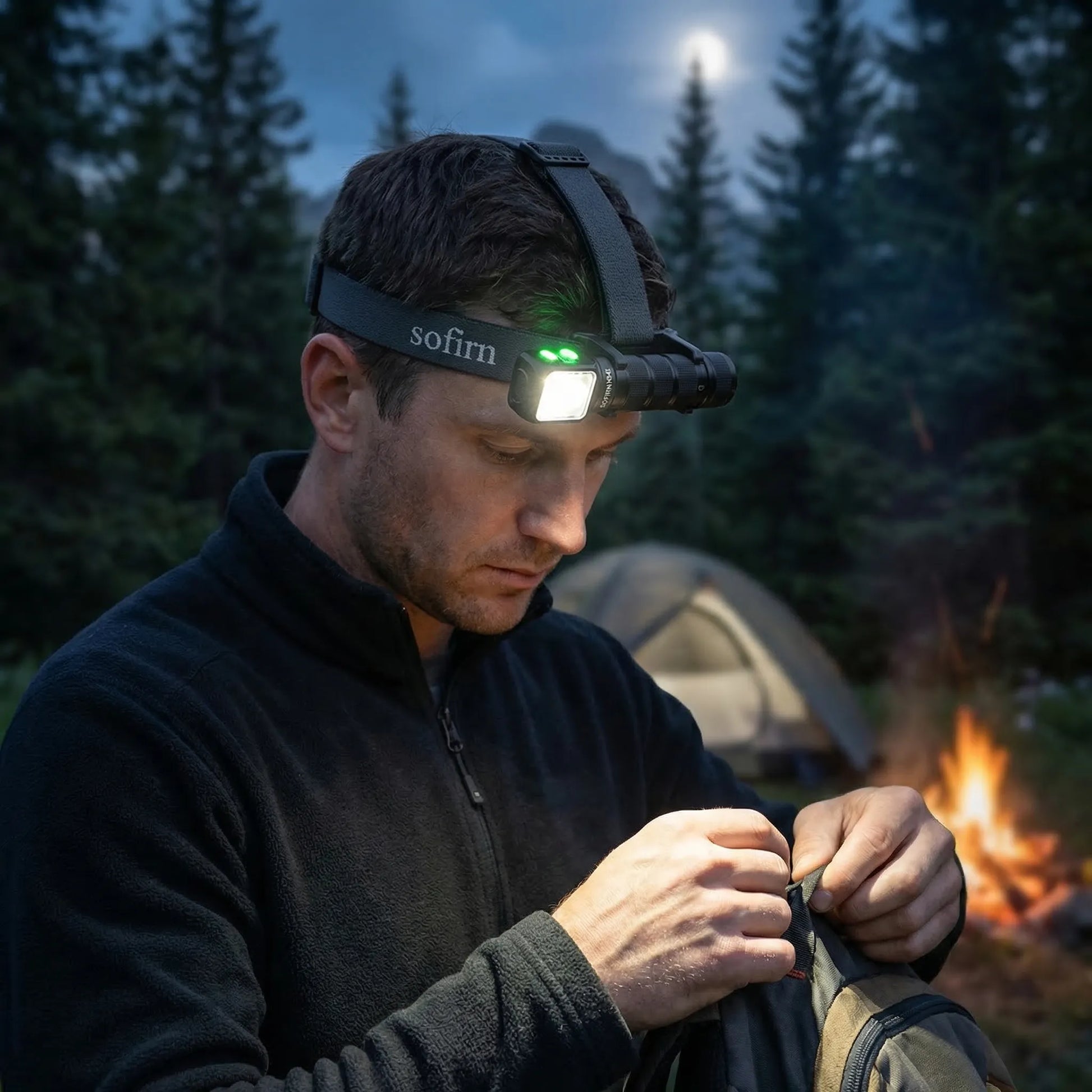 Wiederaufladbare LED-Stirnlampe Mit Magnetfuß -  Luxtrek