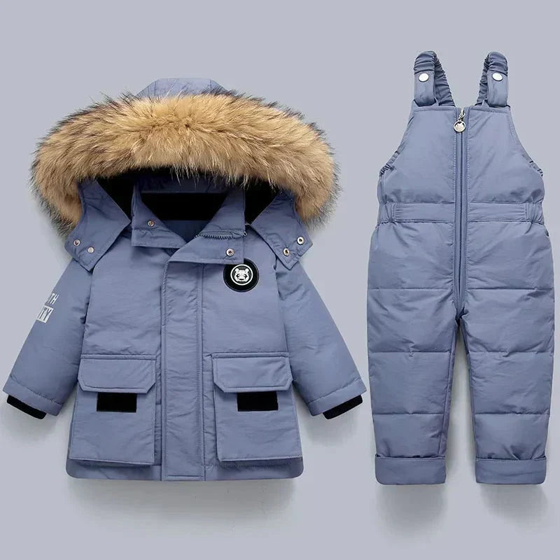 Winter-Set für Kinder mit gefütterter Winterjacke und Schneelatzhose – Emilie